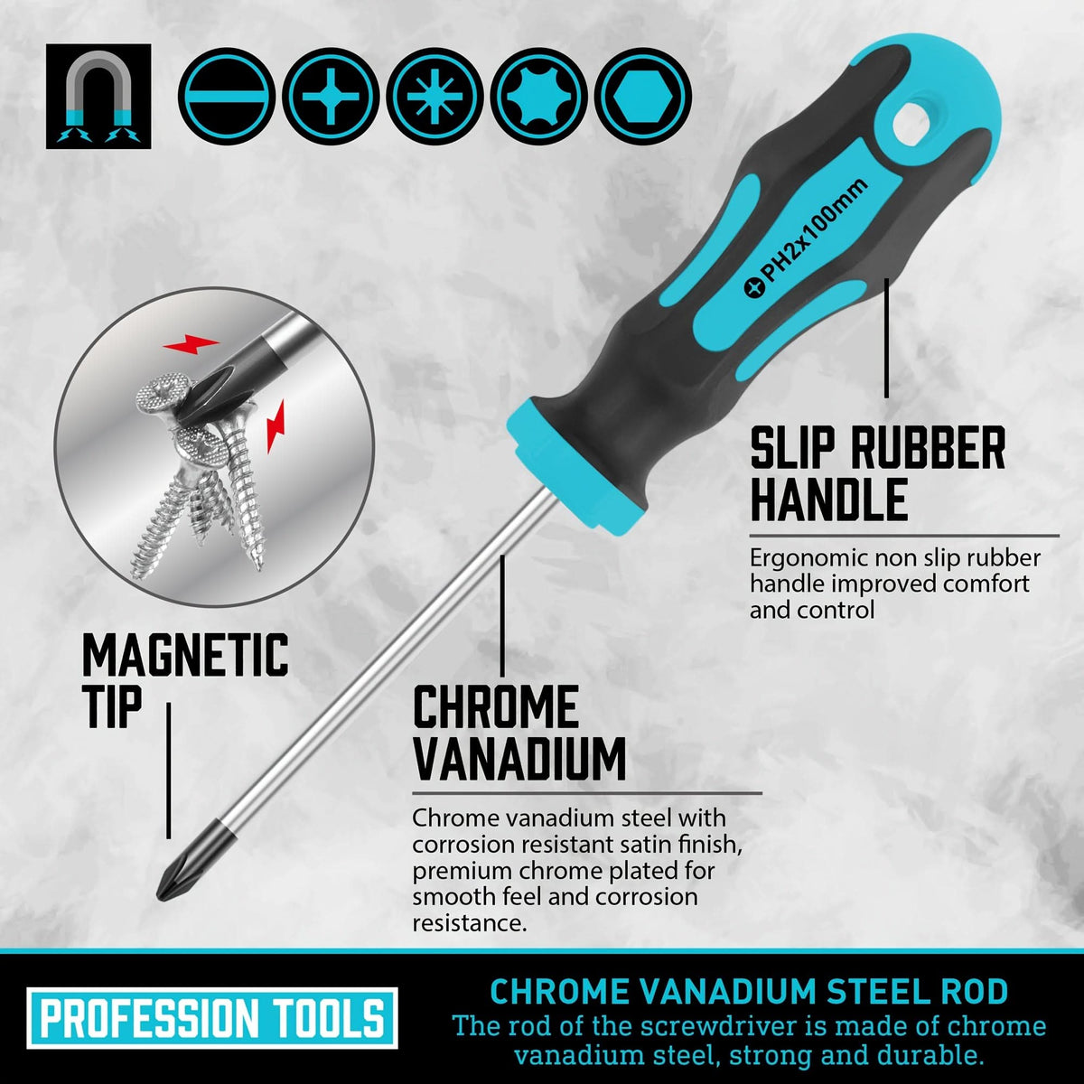 PrecisionPro – 43-Piece Magnetic Screwdriver Set for All Tasks
