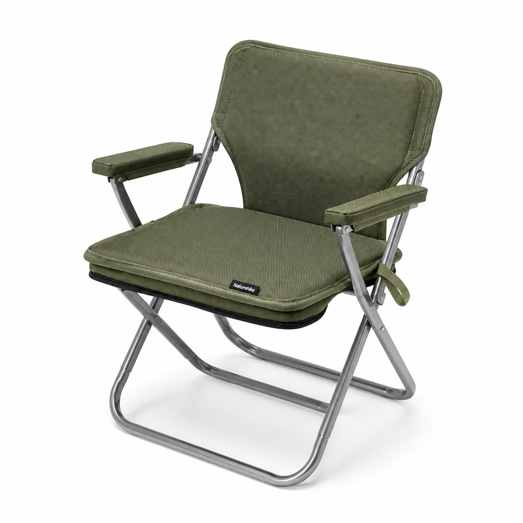 Aluminum Frame Camping Chair (Padded Seat & Armrests)