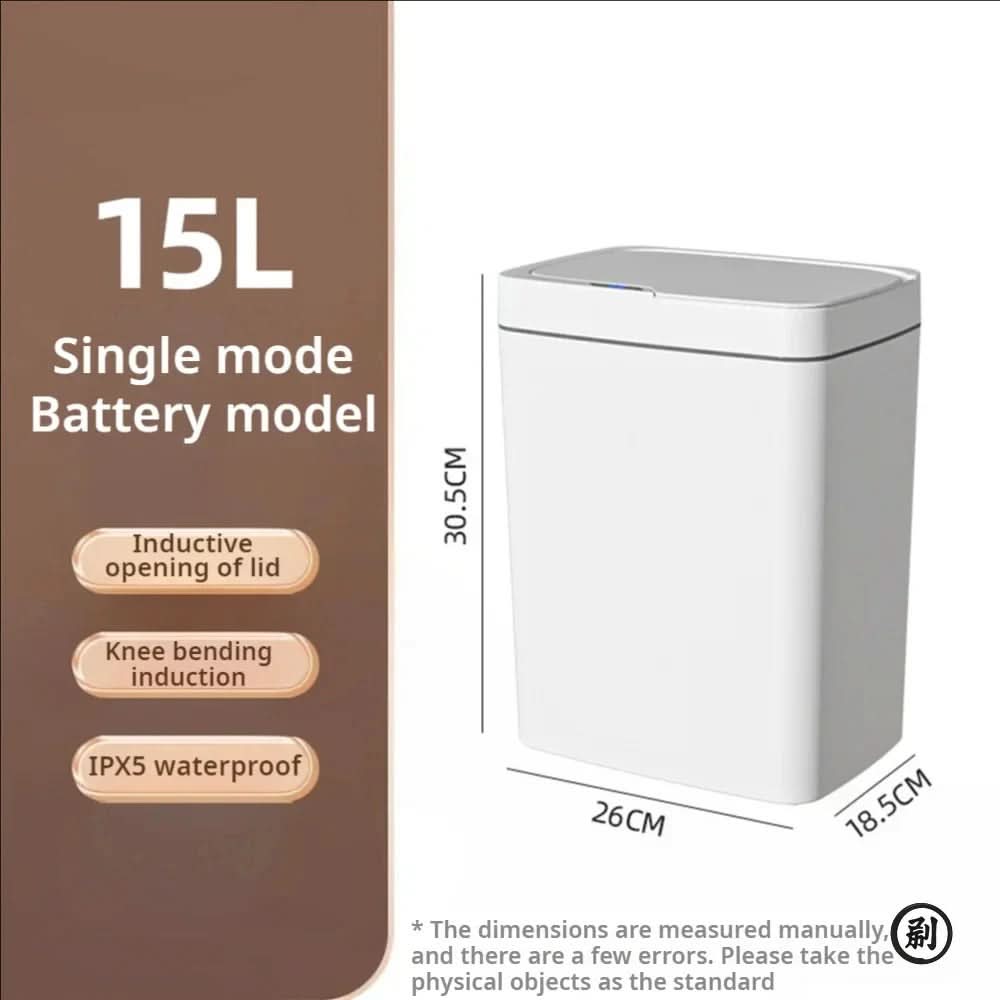 SmartSense – 15L Touch-Free Trash Can with Sensor Technology