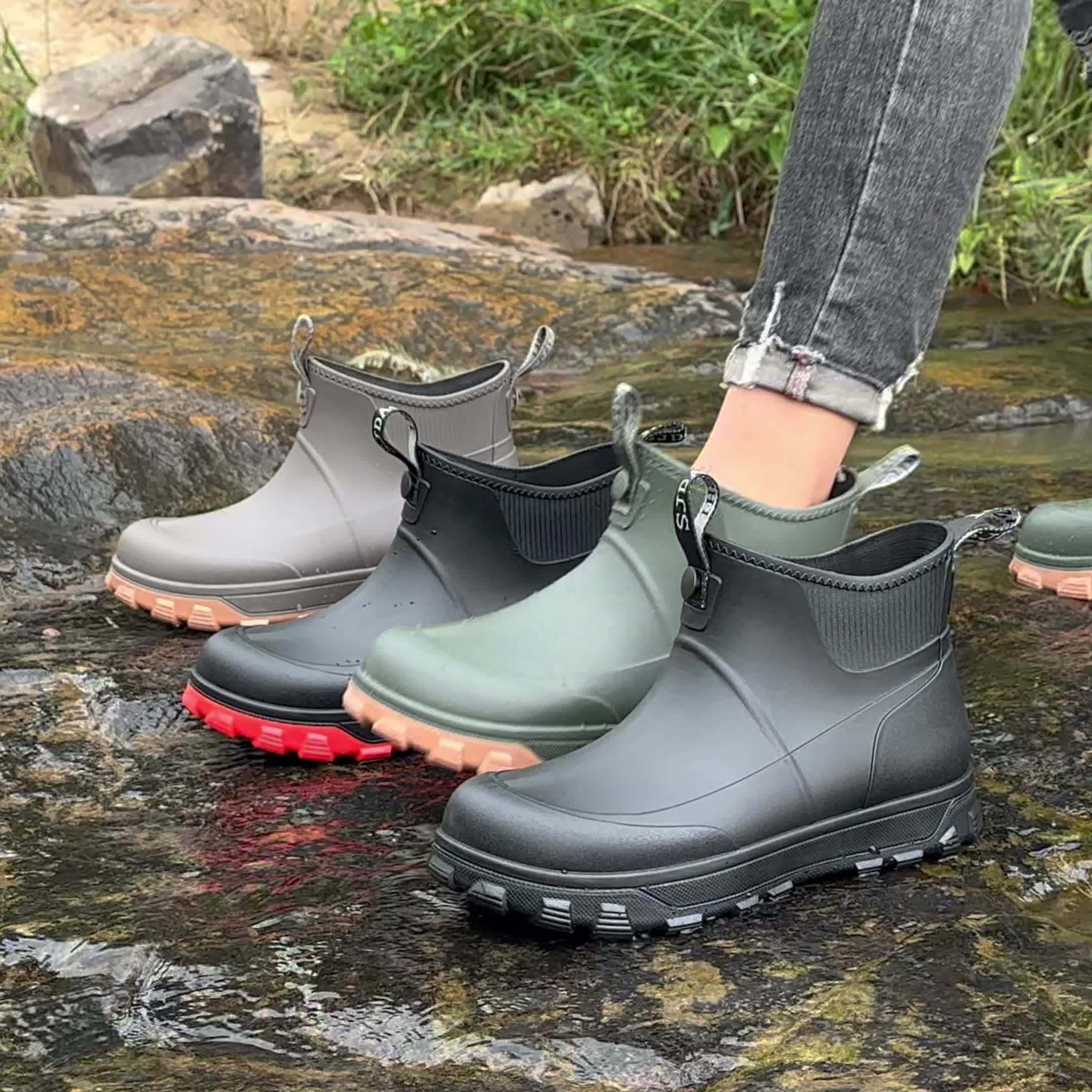 WeatherGuard - Stylish Slip-On Rain Boots for All Outdoors