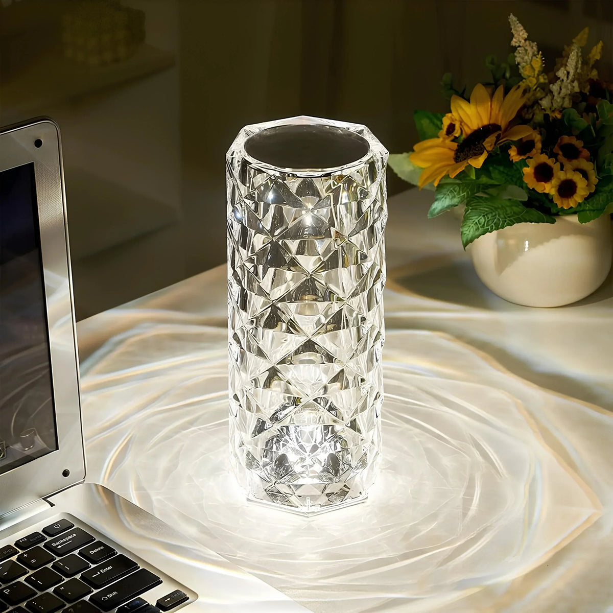 Touch-Controlled Crystal Night Lamp - Aurora Design