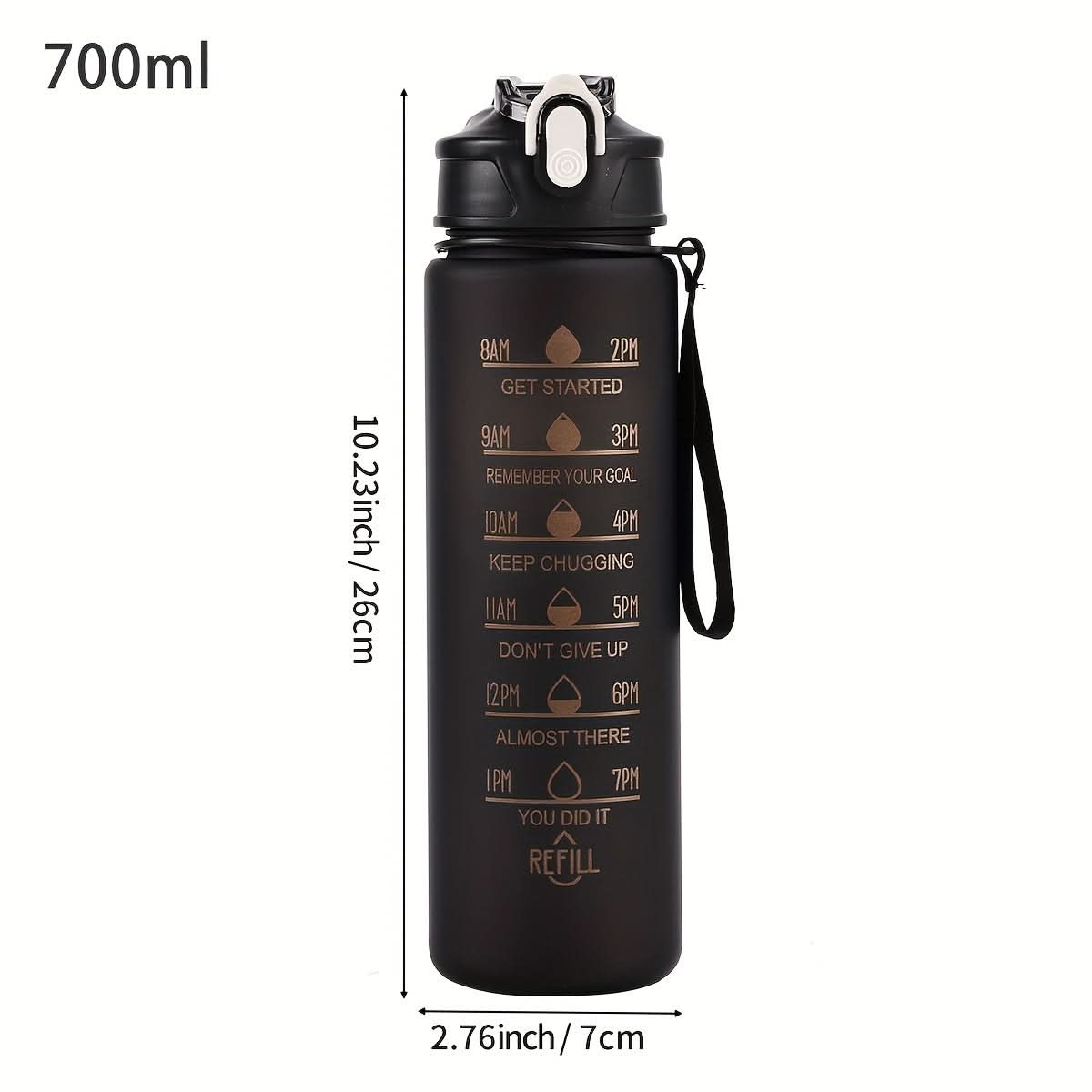 AquaGlow – Stylish Gradient Water Bottle with Straw