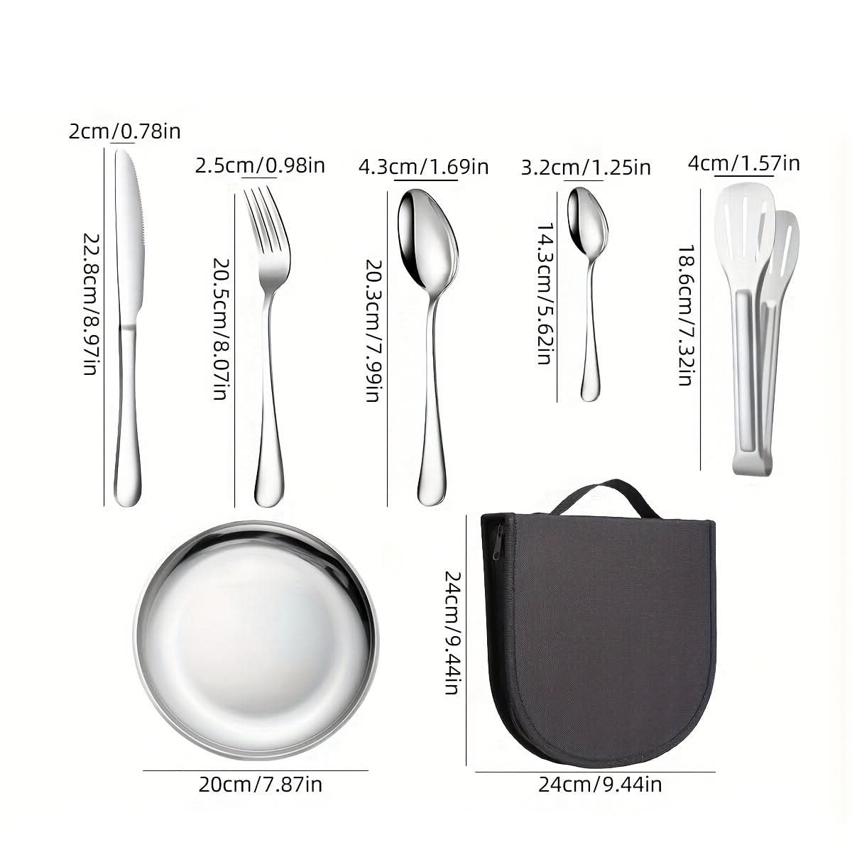 TravelMate – Compact Dining Set with Tongs for Outdoor Fun