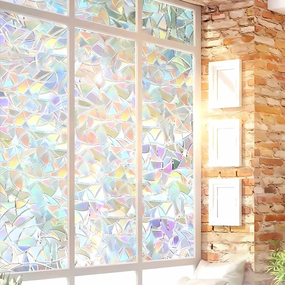 Vibrant Stained Glass Window Film for Enhanced Privacy