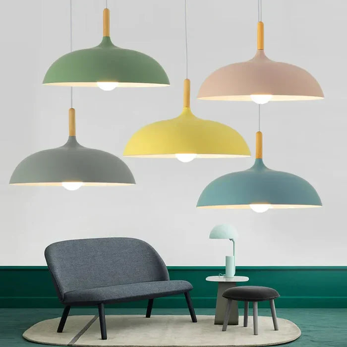 Scandinavian Oak Ceiling Lamp - Modern Nordic Design