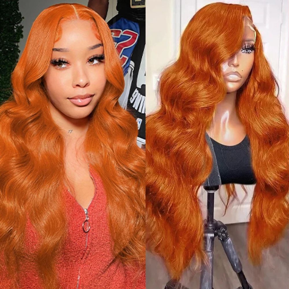 Vibrant Long Ginger Wave Lace Front Wig for Stunning Styles