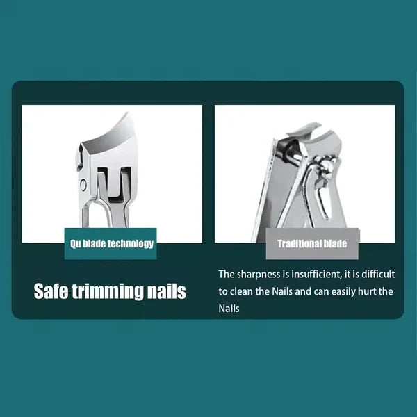 Precision Nail Clipper with Splash Guard Technology