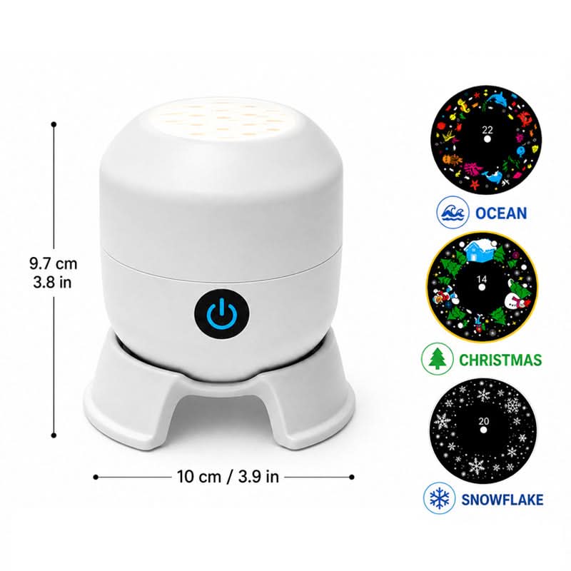 AuraSphere – Enchanting Rotating LED Projector for Your Space