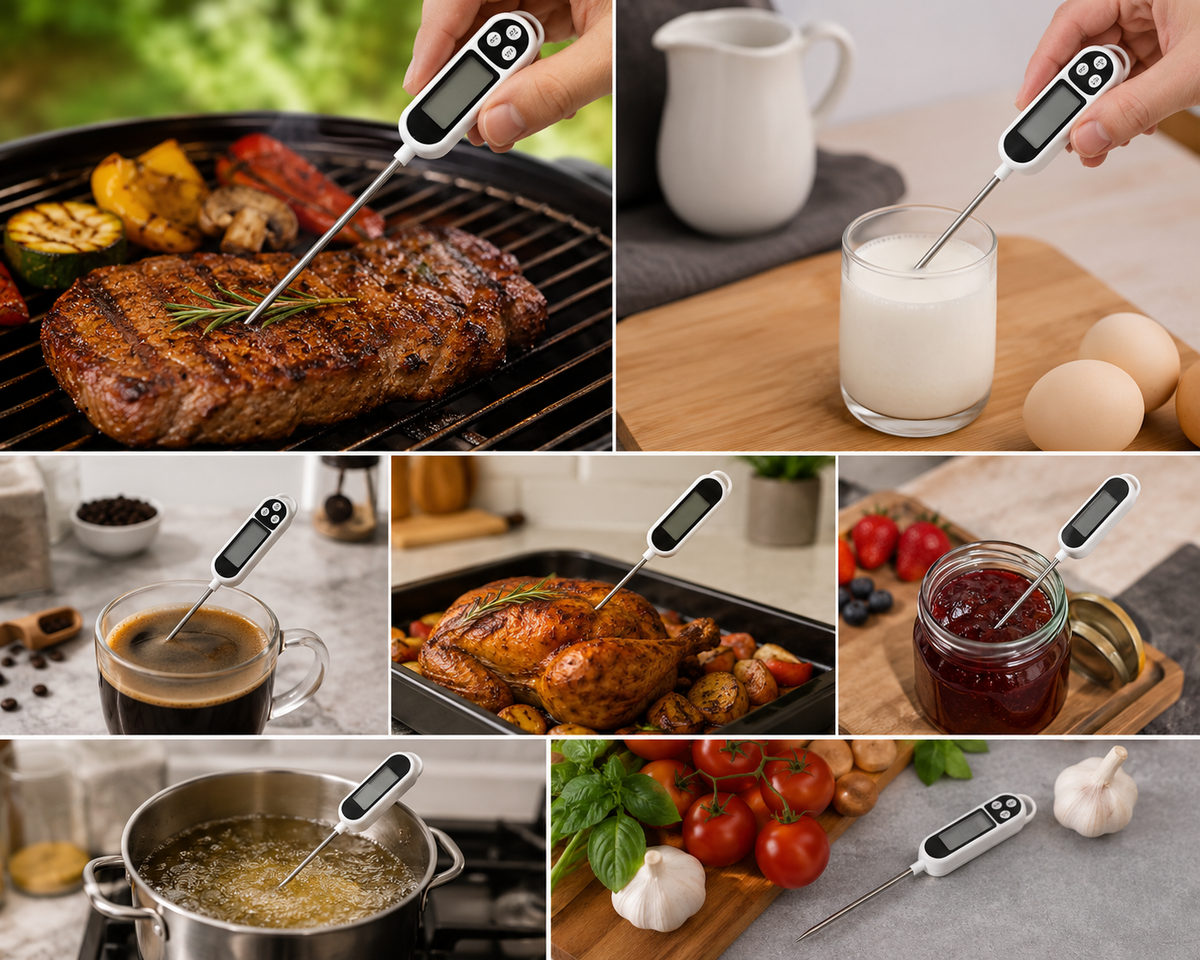 Precision Cooking Thermometer | Fast-Read Digital Display for Meats & More