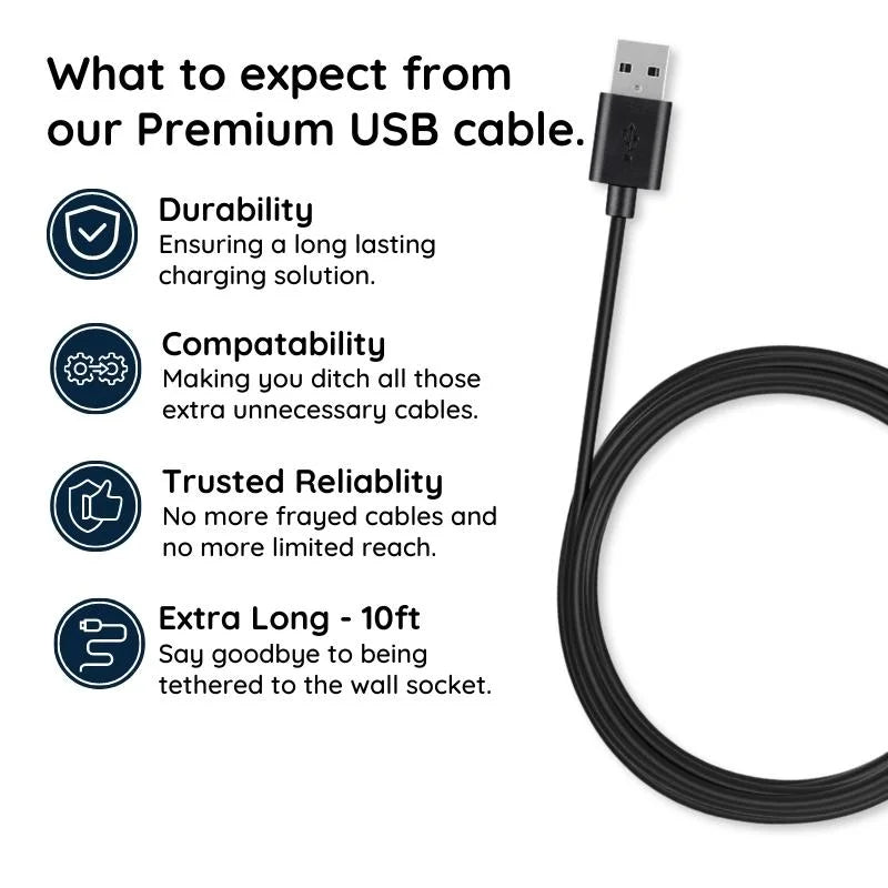 10ft Ultra-Fast Micro USB Charging Cable