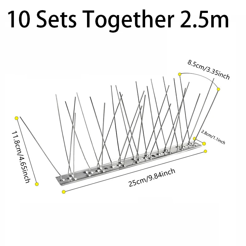 Stainless Steel Outdoor Bird Deterrent Spikes