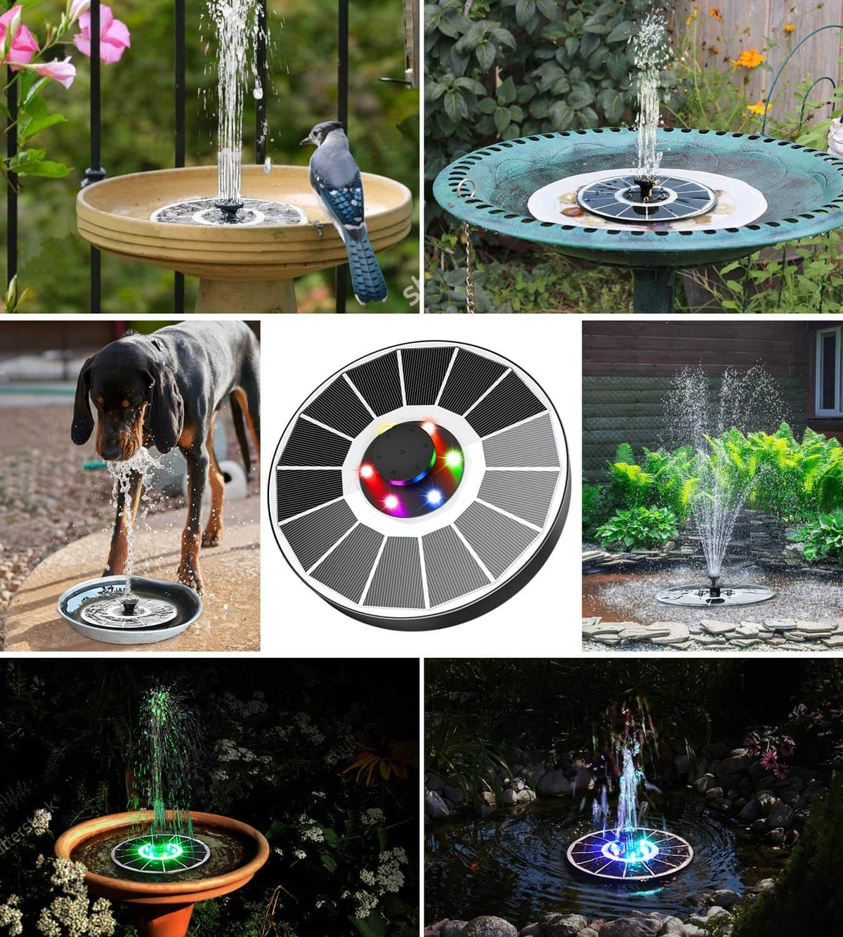 Solar-Powered Water Feature for Serene Gardens