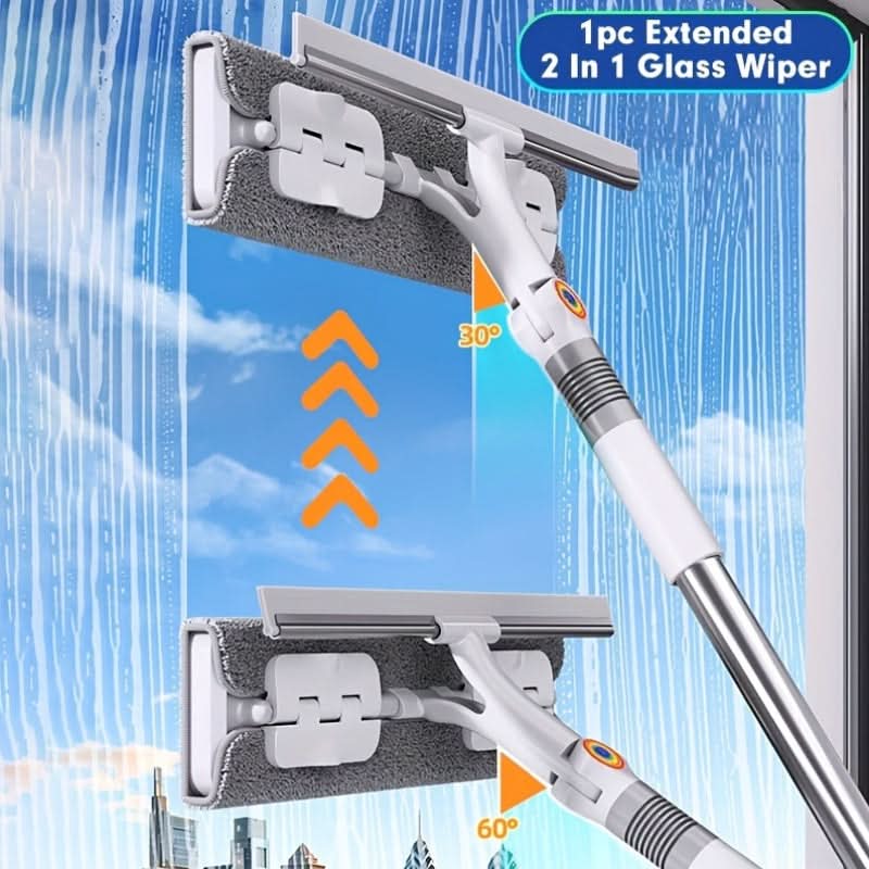 ClearView Pro – 360° Versatile Glass Cleaning Tool with Extended Handle