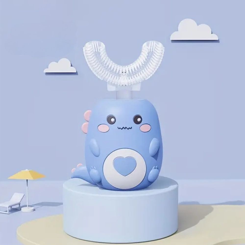 BrightSmile Rechargeable Kids Toothbrush – U-Shaped Silicone Brush with Sonic Power