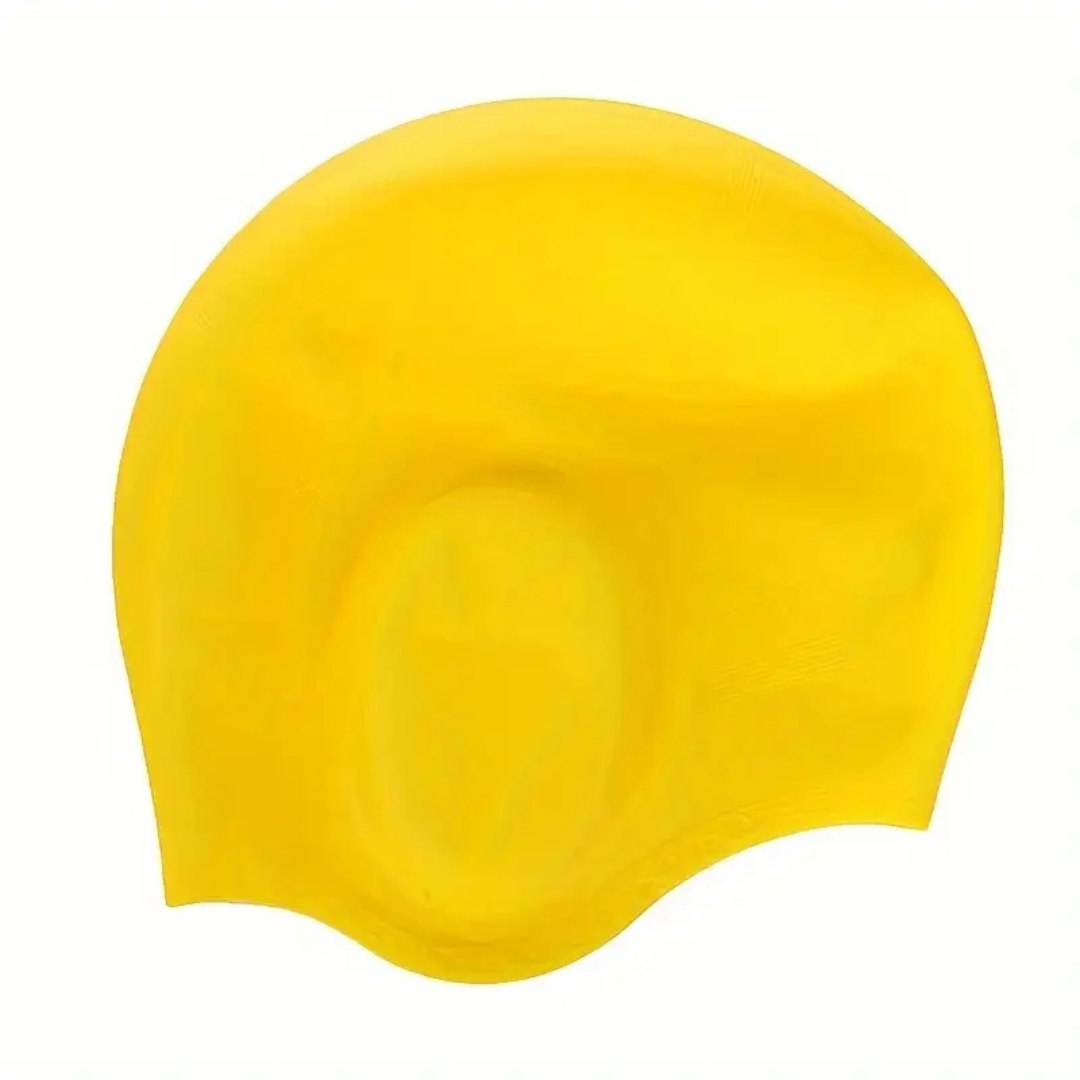 Premium Silicone Swim Cap with Ear Coverage – AquaGuard Design