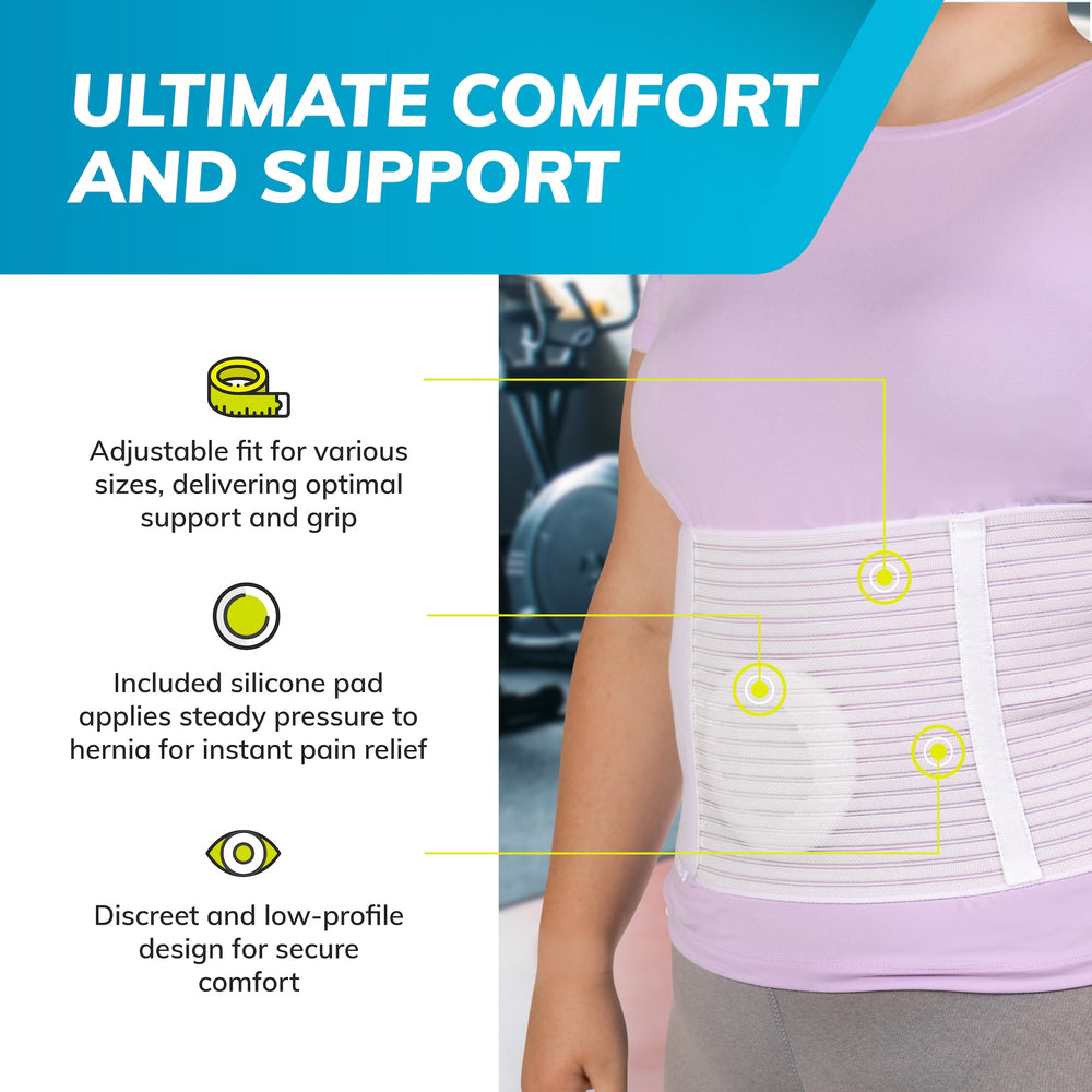 Comfort Fit Abdominal Support Belt with Adjustable Pad