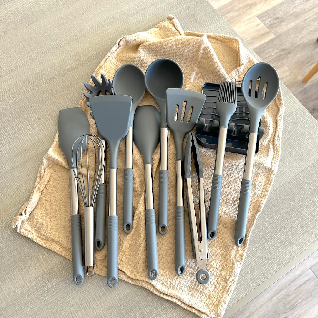 Complete Silicone Cooking Utensil Collection - 12 Pieces