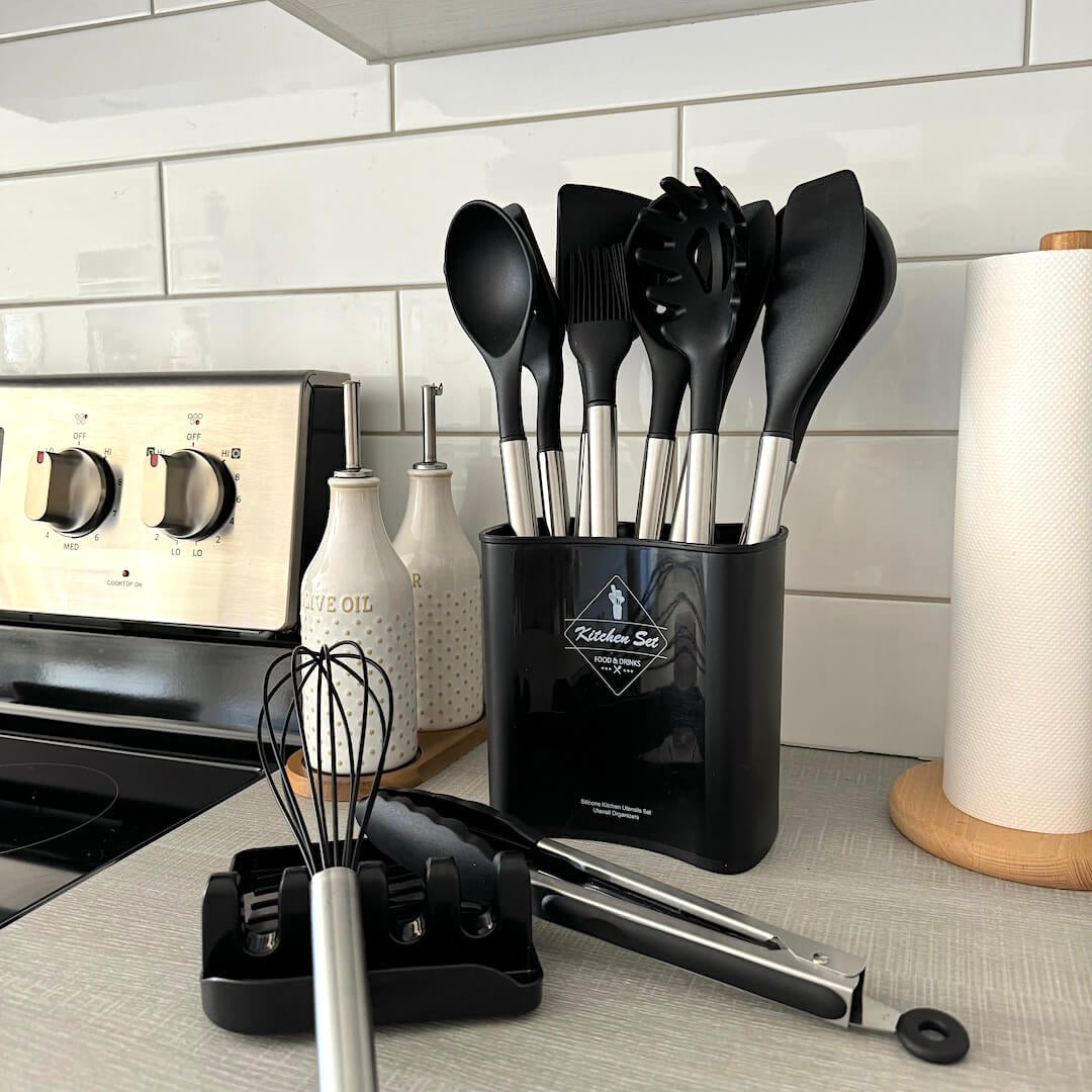 Complete Silicone Cooking Utensil Collection - 12 Pieces