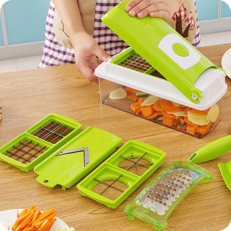 Ultimate 12-in-1 Kitchen Vegetable Cutter with 8 Blades