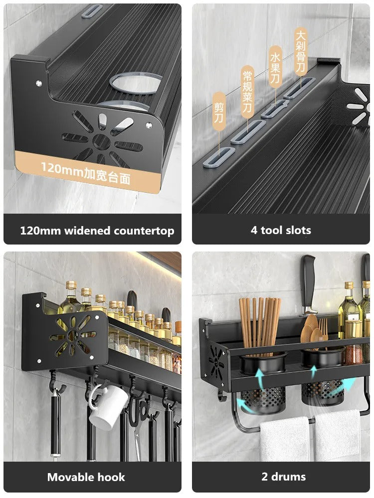 Space-Saving Wall-Mounted Kitchen Organizer