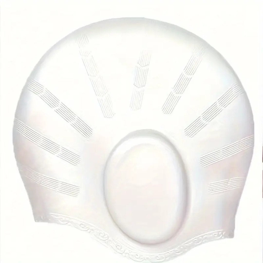 Premium Silicone Swim Cap with Ear Coverage – AquaGuard Design