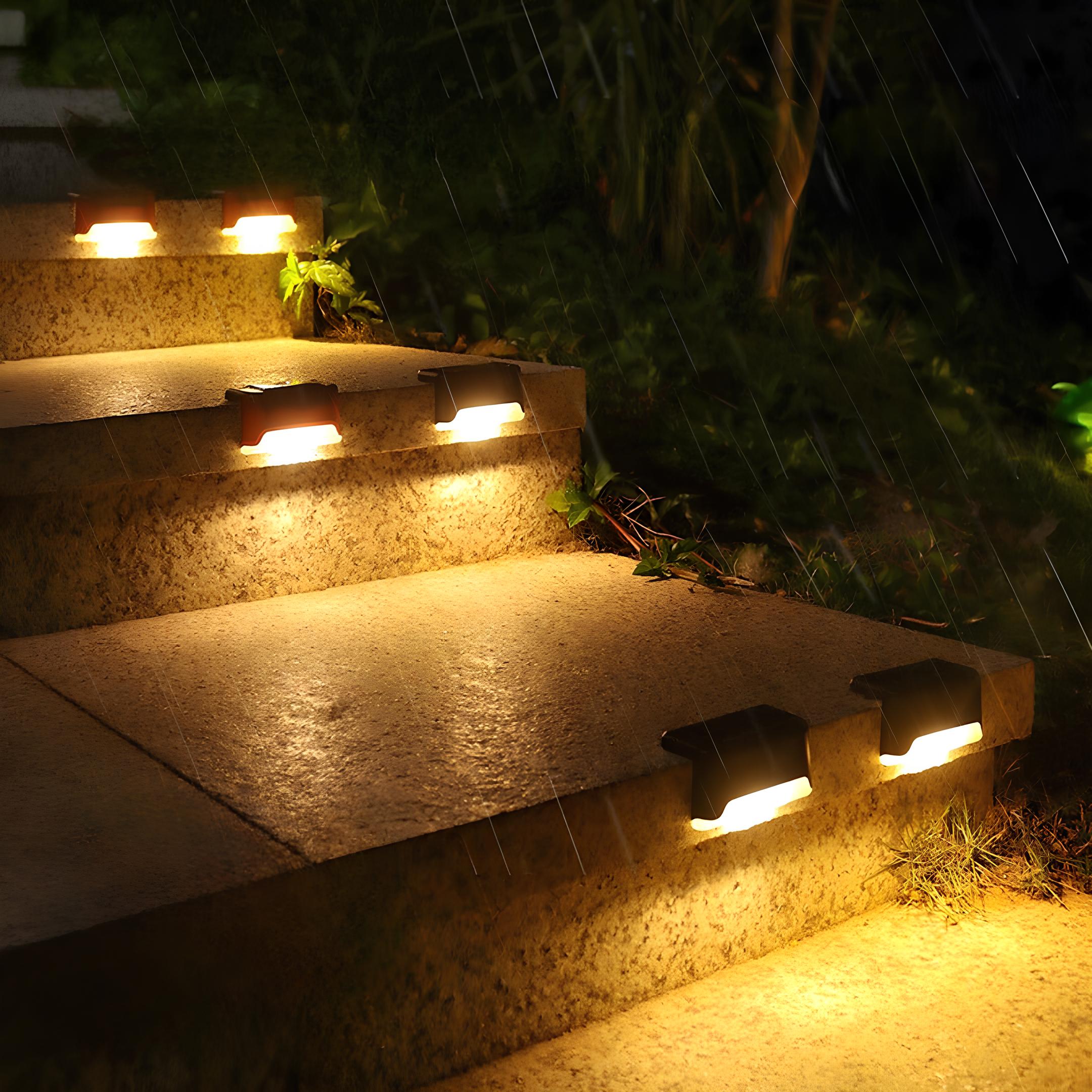 Stairway Lighting Powered by Solar Energy