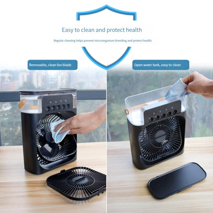 Compact Multi-Function Air Cooler with Humidifying Spray