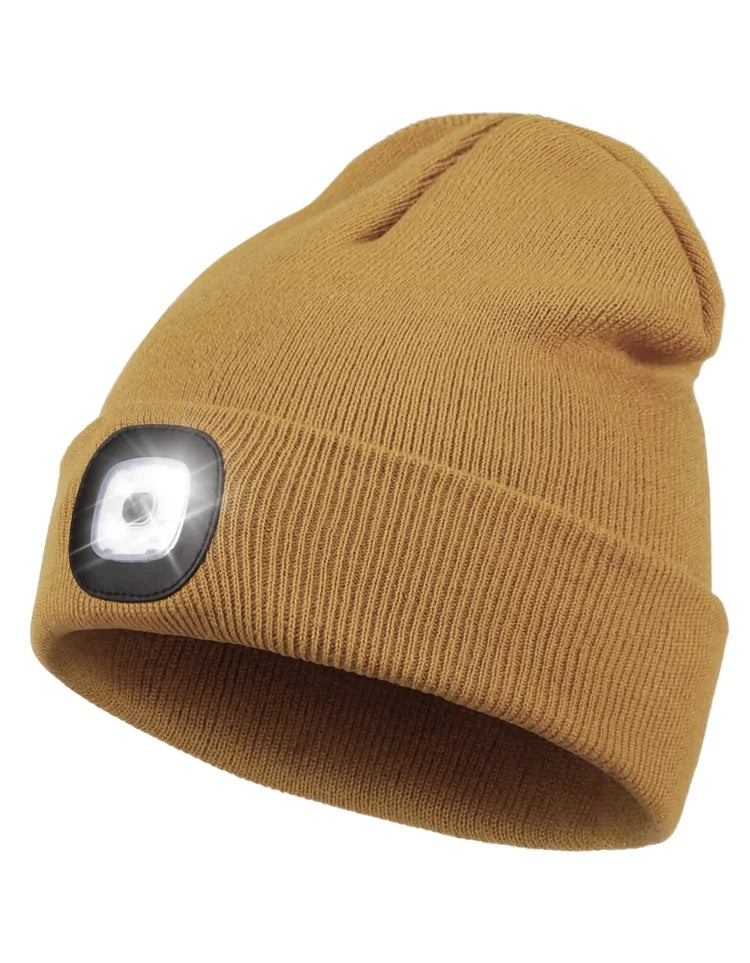 Warm Beanie with Built-in LED Light
