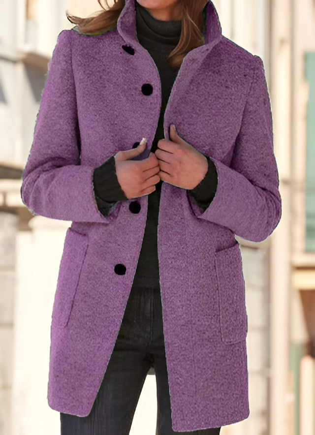 Chic Winter Wool Overcoat for Women