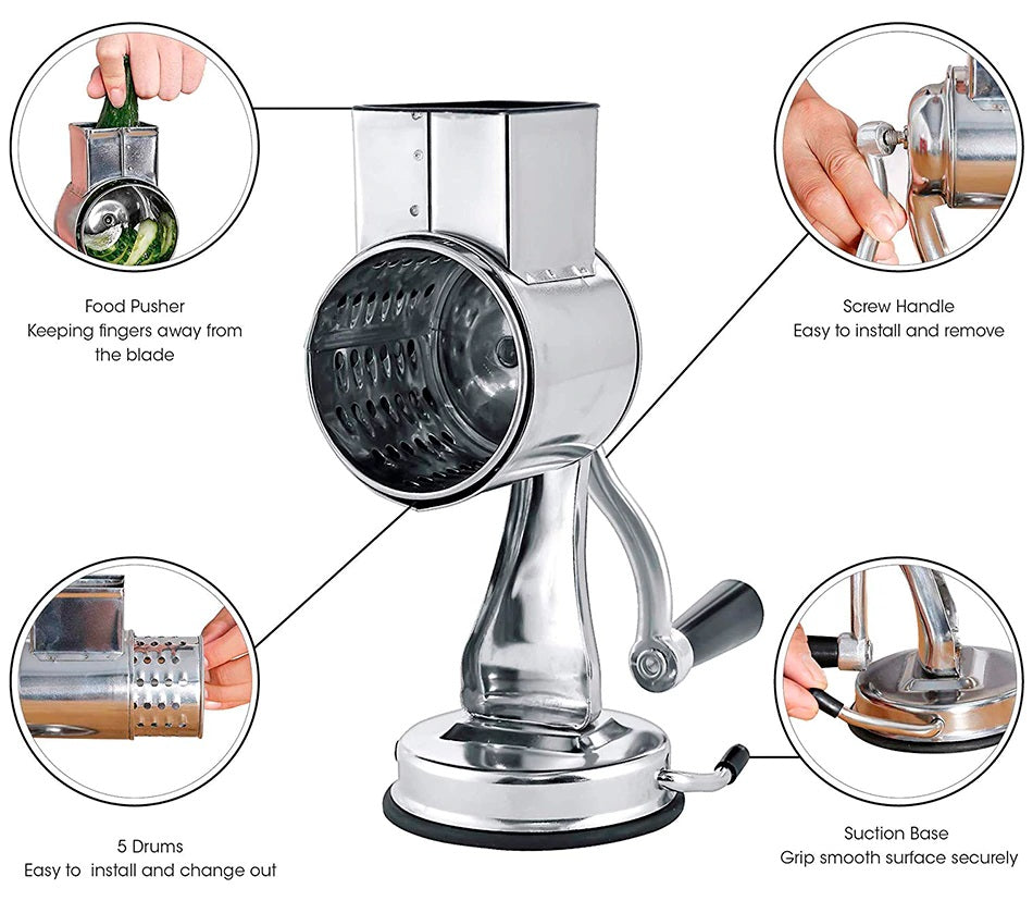 Versatile Kitchen Rotary Grater for Effortless Food Preparation