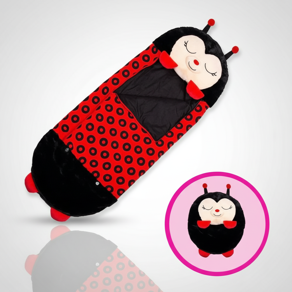 Animal-Themed Portable Sleeping Bag for Kids – Soft & Washable