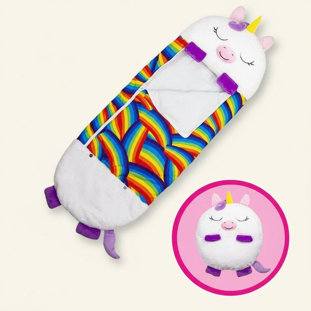 Animal-Themed Portable Sleeping Bag for Kids – Soft & Washable