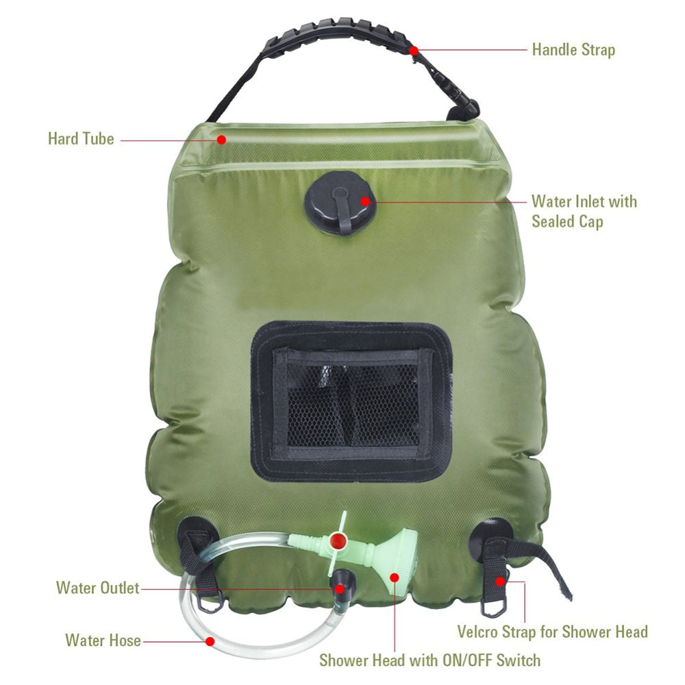 Portable Solar-Powered Outdoor Shower System