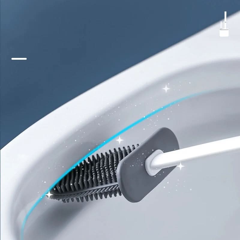SleekSilicone – Modern Flat Head Toilet Brush Set