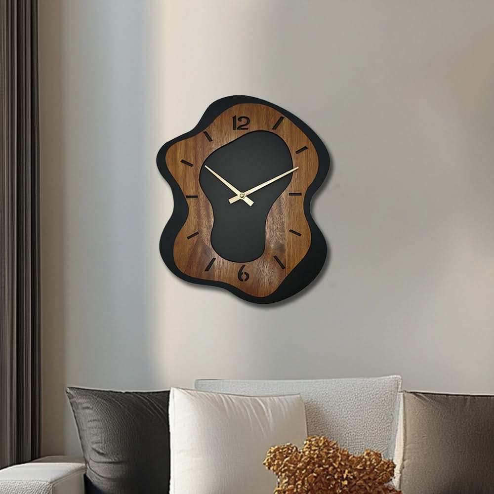 Artisan Crafted Rustic Wall Clock with Unique Shape