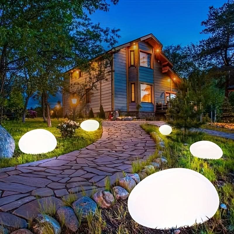 EcoGlow – Solar-Powered Decorative Stone Sphere Light
