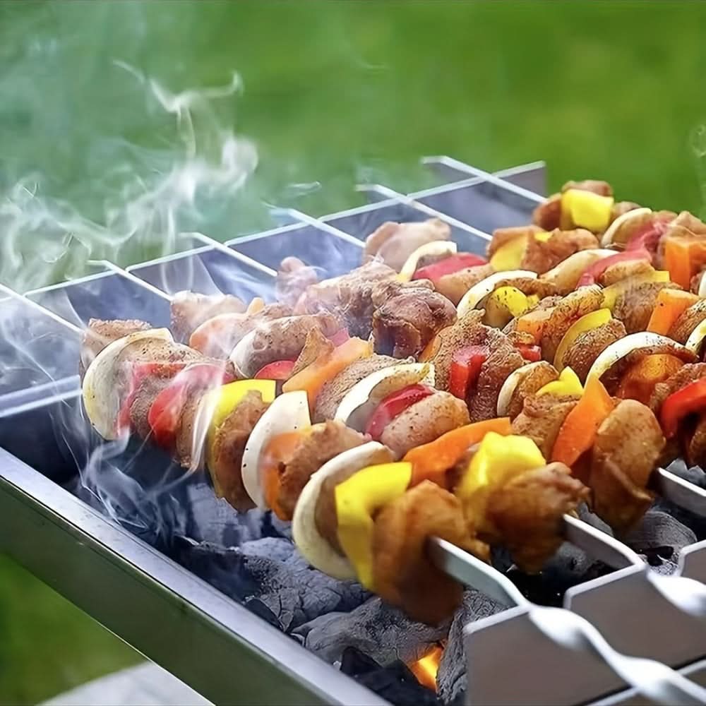MasterGrill Stainless Steel Skewer Set for Perfect BBQ