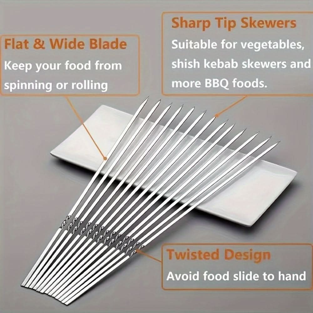 MasterGrill Stainless Steel Skewer Set for Perfect BBQ