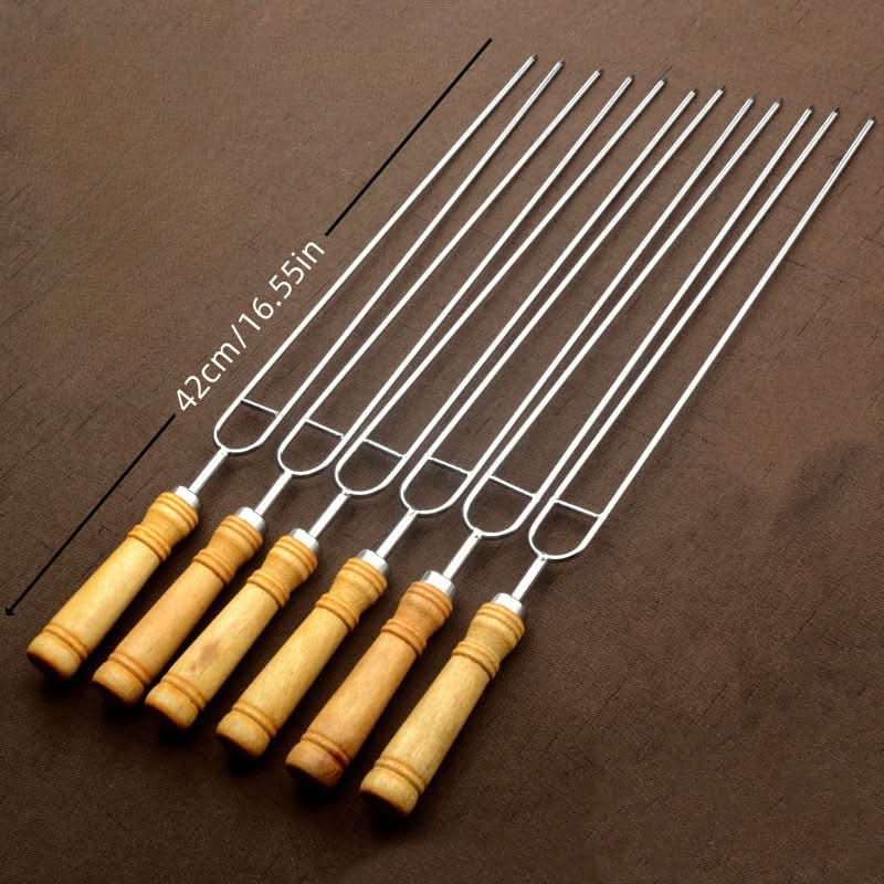 GrillMaster Pro – 6-Piece Stainless Steel Skewer Set