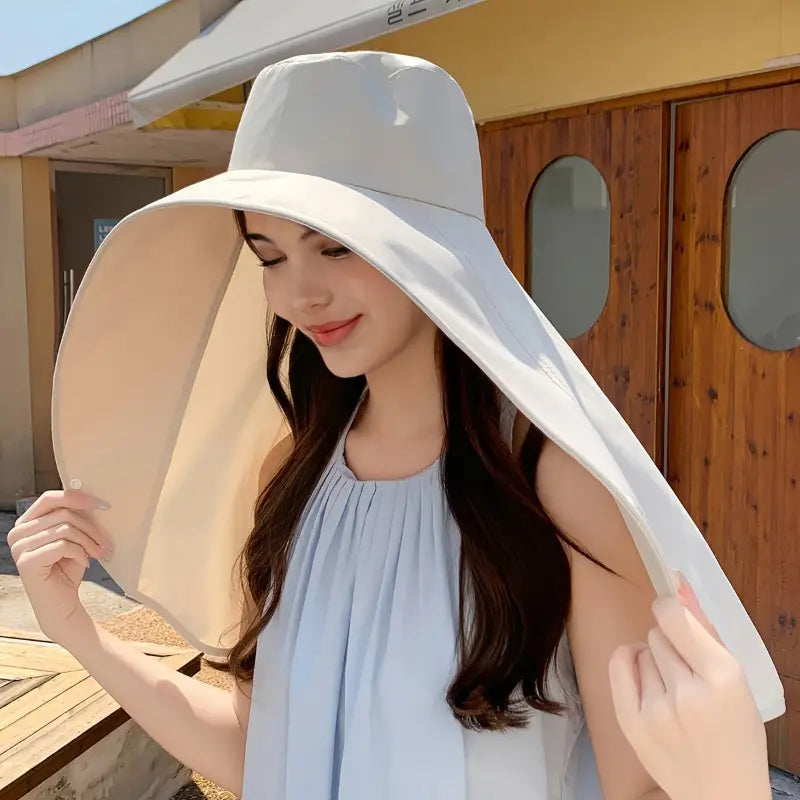 Chic Wide Brim Sun Shield Hat for Women