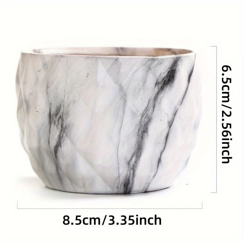 Elegant Marble-Inspired Planters for Any Space