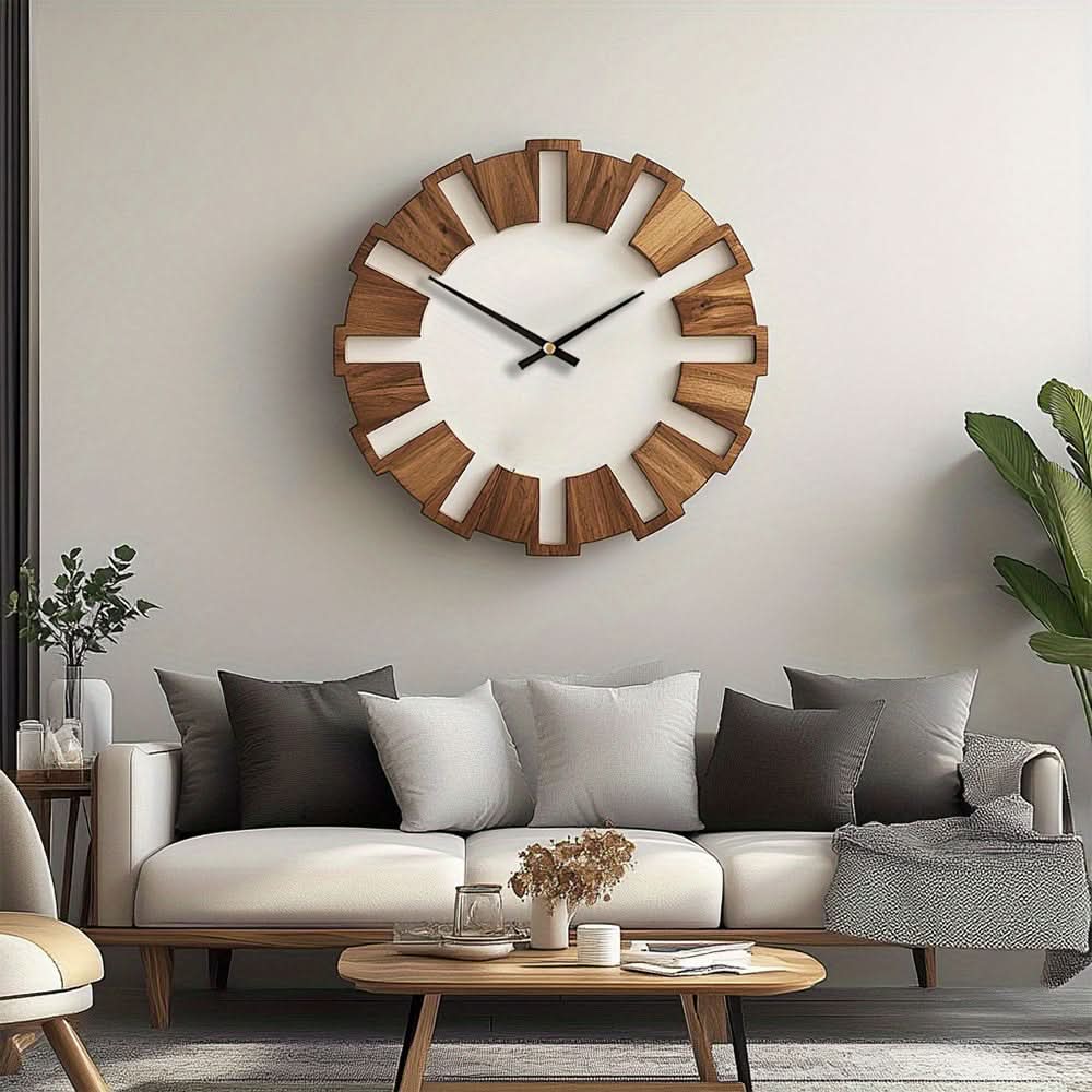 Classic Tranquil Wooden Round Wall Clock