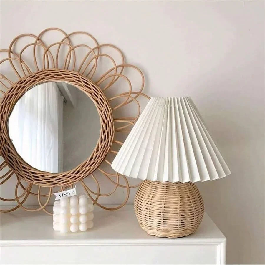 CozyGlow – USB-Powered Rattan Table Lamp for Relaxing Ambiance