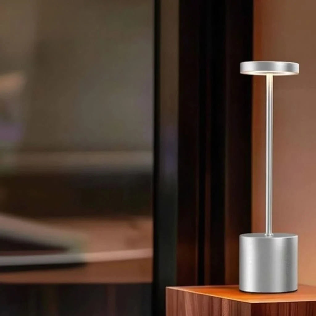 IlluminatePro – Versatile Rechargeable LED Desk Light with Flame Effect