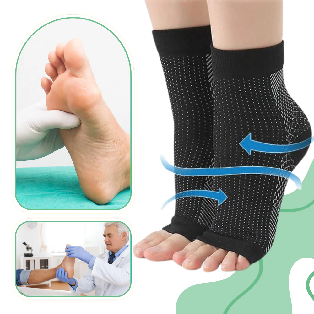 Everyday Compression Socks with Open-Toe Design for Comfort