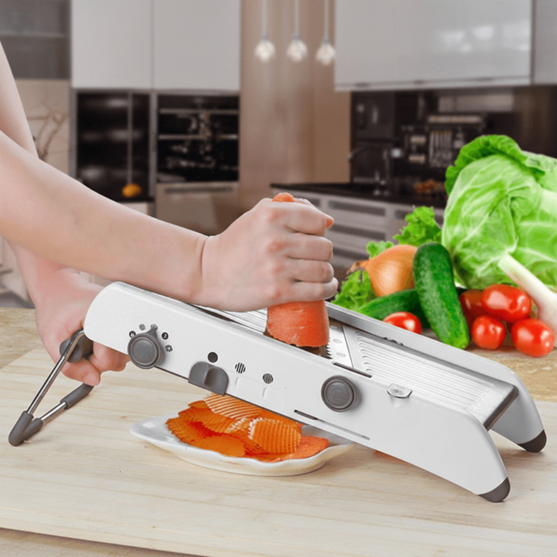 PrepMaster - 18-in-1 Versatile Stainless Steel Slicer for Quick Meal Prep