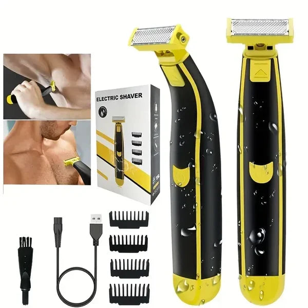 Men's Versatile Rechargeable Shaver and Grooming Tool