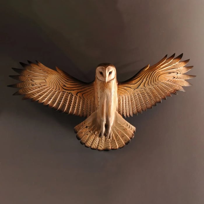 Owl Wall Art – Wooden Home Decor Piece