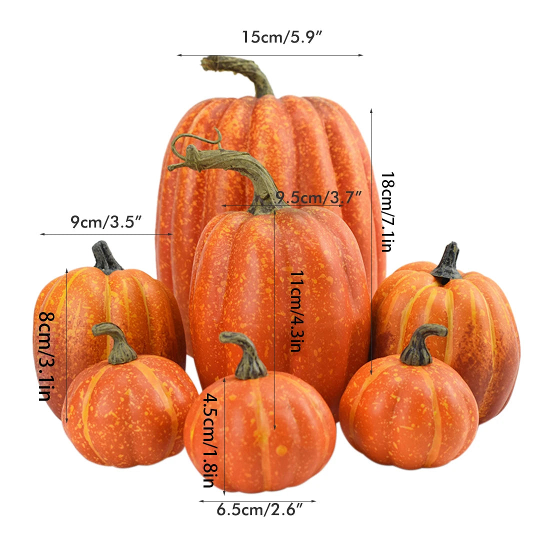 Lifelike Decorative Pumpkins for Autumn Celebrations