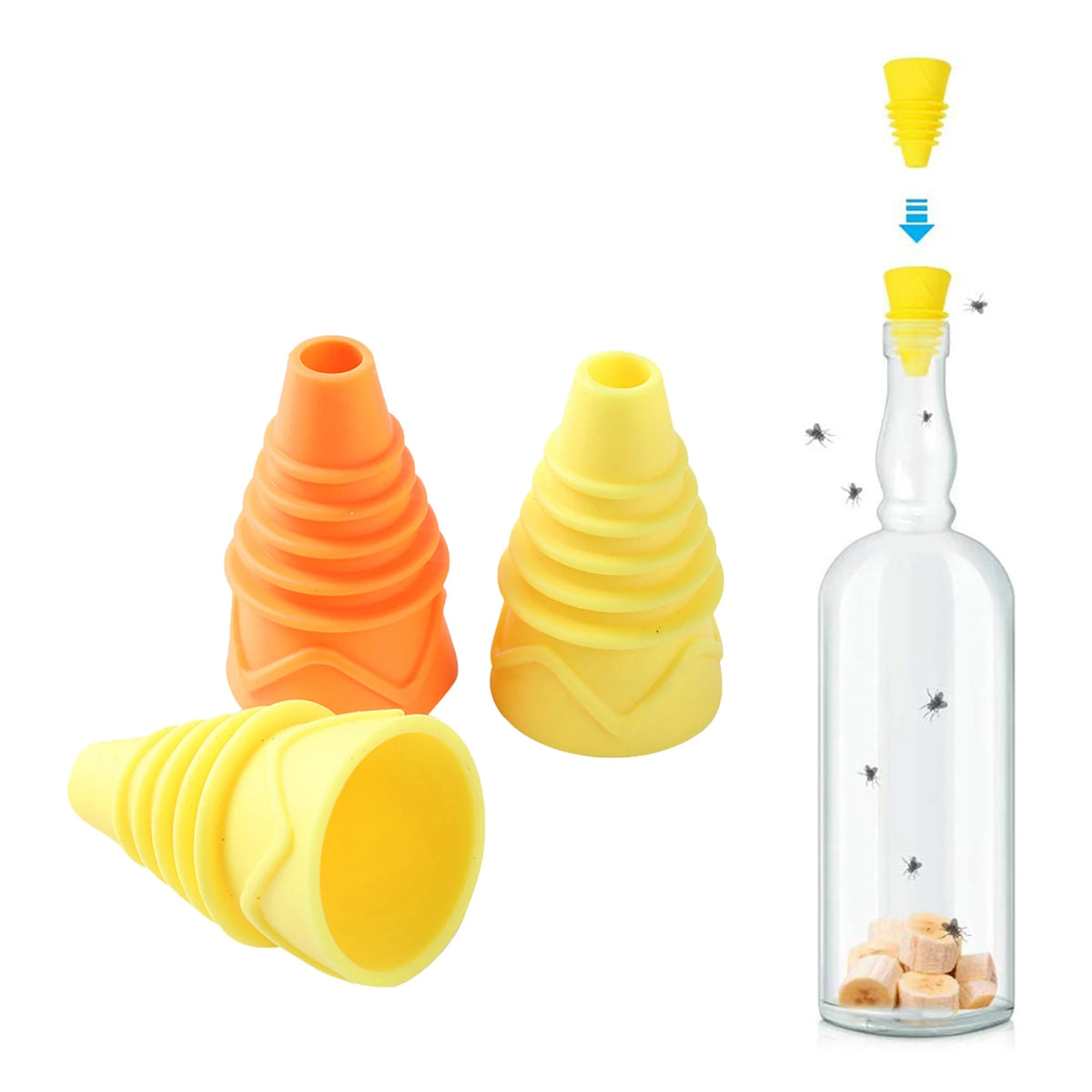 Eco-Friendly Silicone Fruit Fly Catcher Set